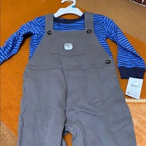 Carters overalls with matching long sleeve shirt